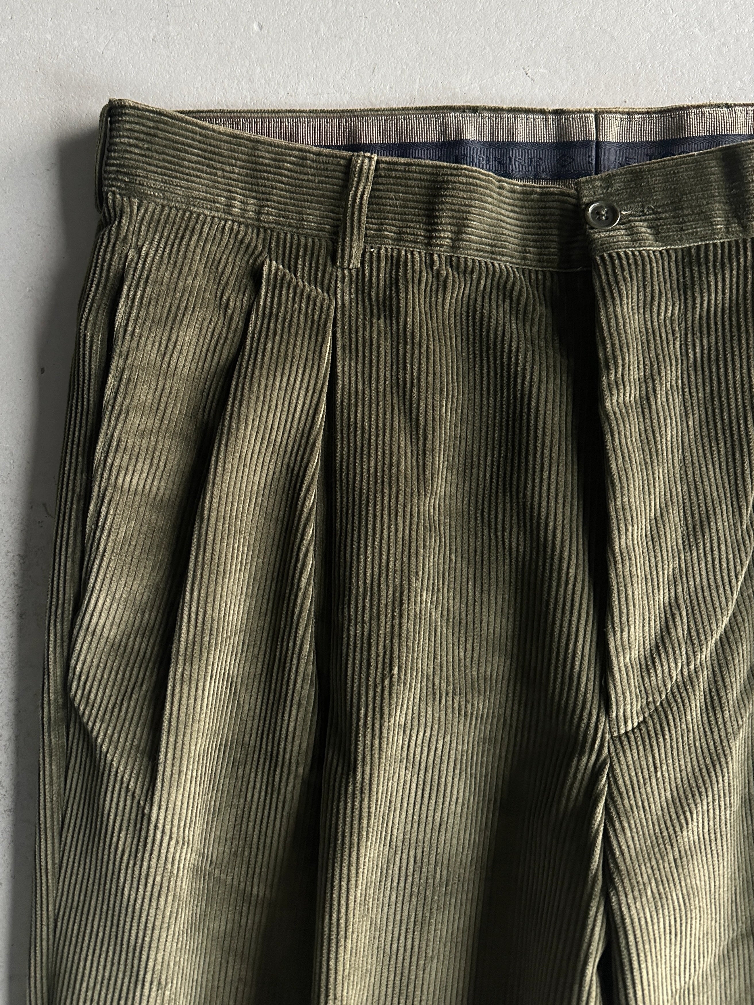 GIANFRANCO FERRÉ - 1990s CORDUROY FRONT PLEATS TROUSERS