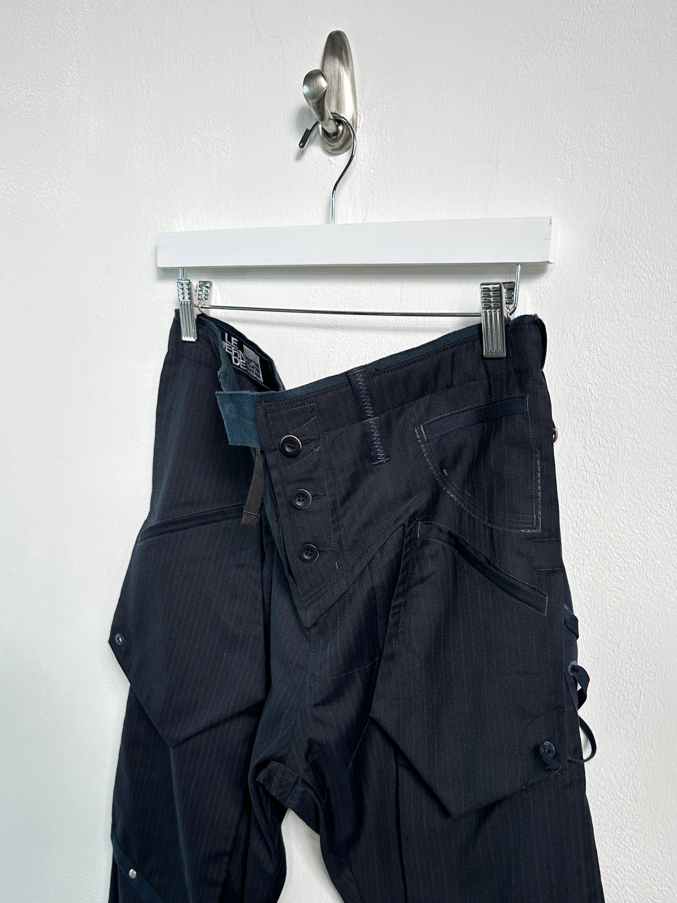 MARITHÉ + FRANÇOIS GIRBAUD - S/S 2009 PINSTRIPED CROPPED CARGO TROUSERS