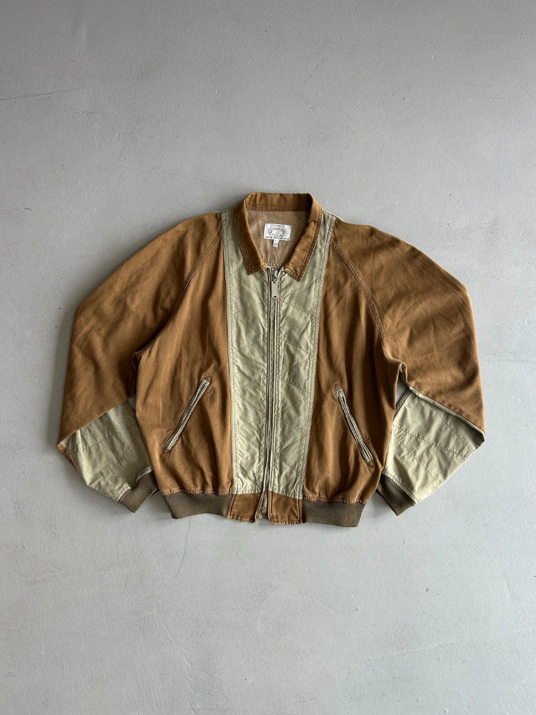 ARMANI JEANS 1990s CONTRASTING BACK SLEEVE LIGHT BOMBER JACKET
