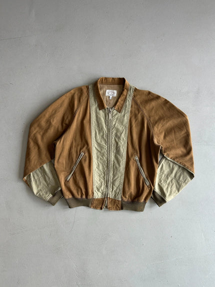 ARMANI JEANS 1990s CONTRASTING BACK SLEEVE LIGHT BOMBER JACKET