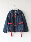 ARMANI JEANS F/W 1993 2 IN 1 BONDAGE DENIM JACKET GILET