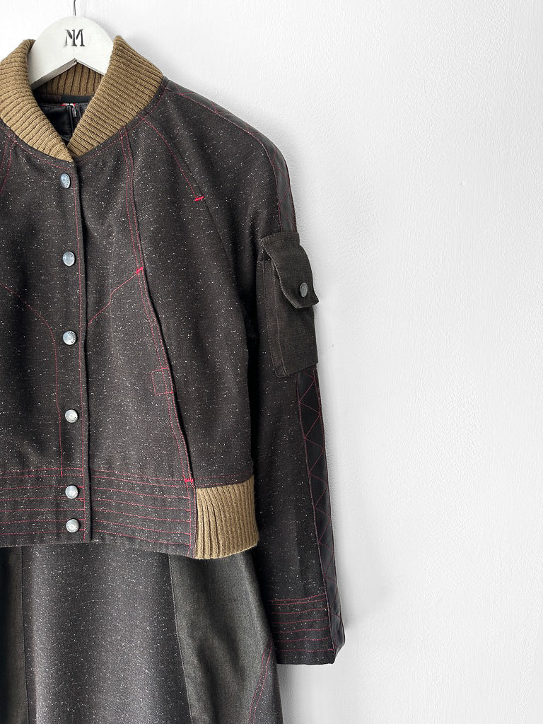 BELGIAN LABEL - early 2000s TWO PIECE SET WITH DRESS AND JACKET