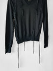 COMME DES GARÇONS -  S/S 2005 V NECK LONG SLEEVE KNIT TOP WITH LACING DETAILS
