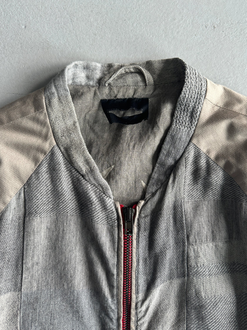 DIESEL - 2000s LINEN ZIPPED JACKET