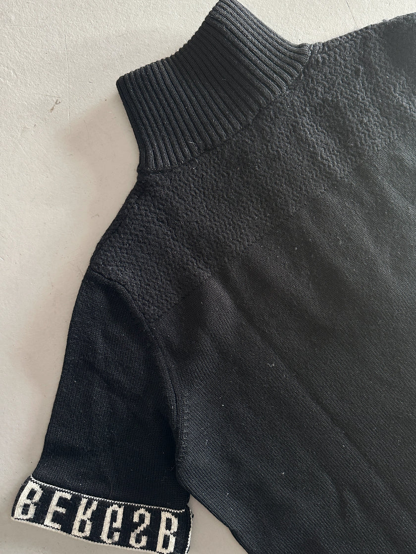 BIKKEMBERGS - 2000s FUNNEL NECK HALF SLEEVE JUMPER