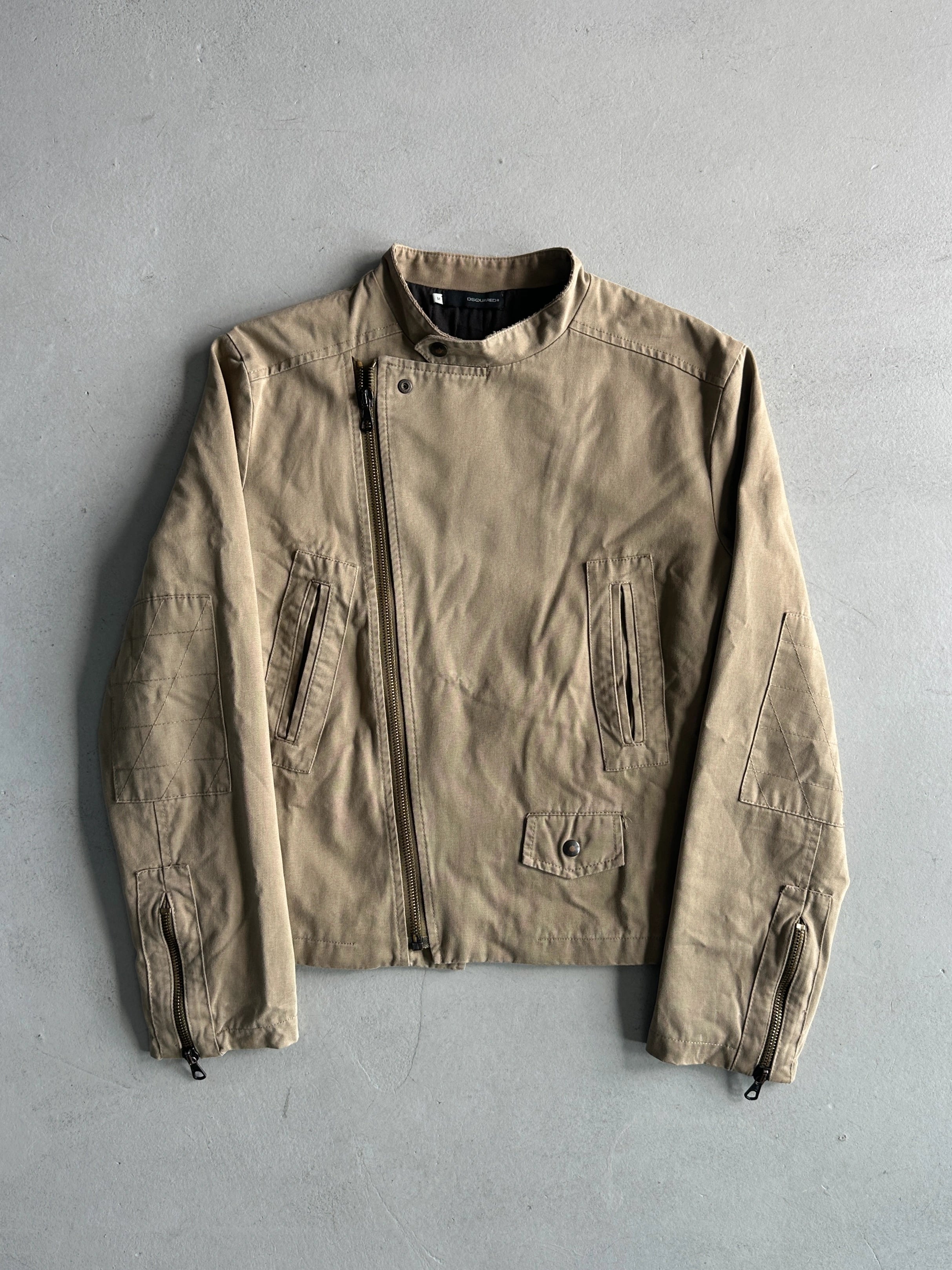 DSQUARED2 - 2000s OFF CENTER ZIP CROP FIT JACKET