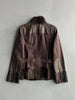ICEBERG - early 2000s BELTED JACKET WITH FUR COLLAR AND CUFFS