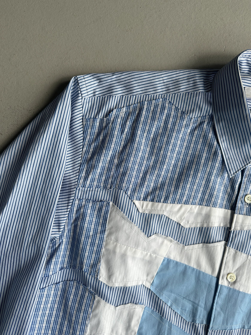 COMME DES GARÇONS SHIRT - S/S 2017 PATCHWORK LONG SLEEVE SHIRT