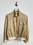 ITALIAN LABEL 1980s LINEN BLOUSON JACKET