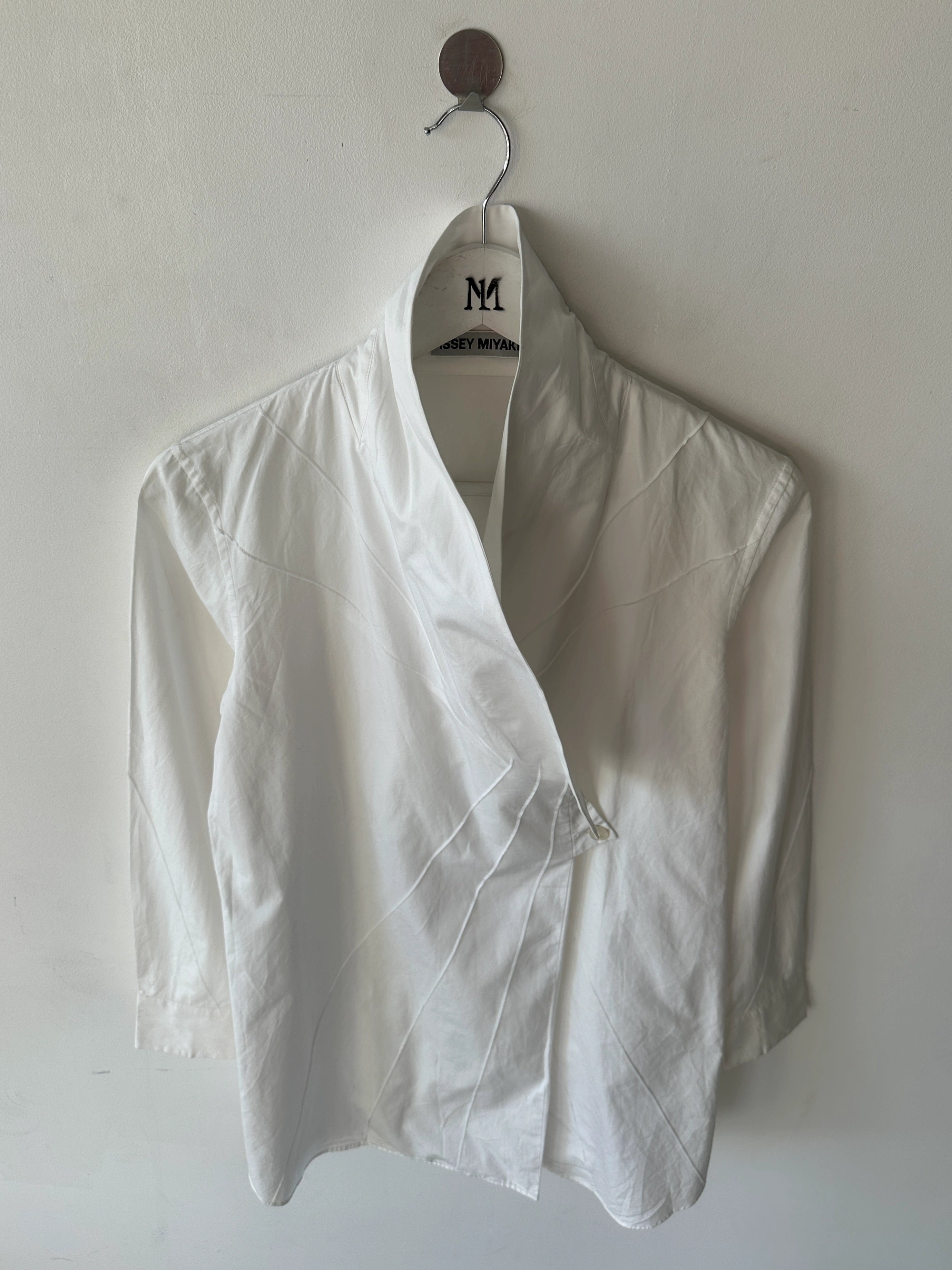 ISSEY MIYAKE - F/W 2009 LONG TUNIC SHIRT WITH SHAWL COLLAR