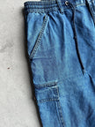 2000s DENIM CARGO BERMUDA SHORTS