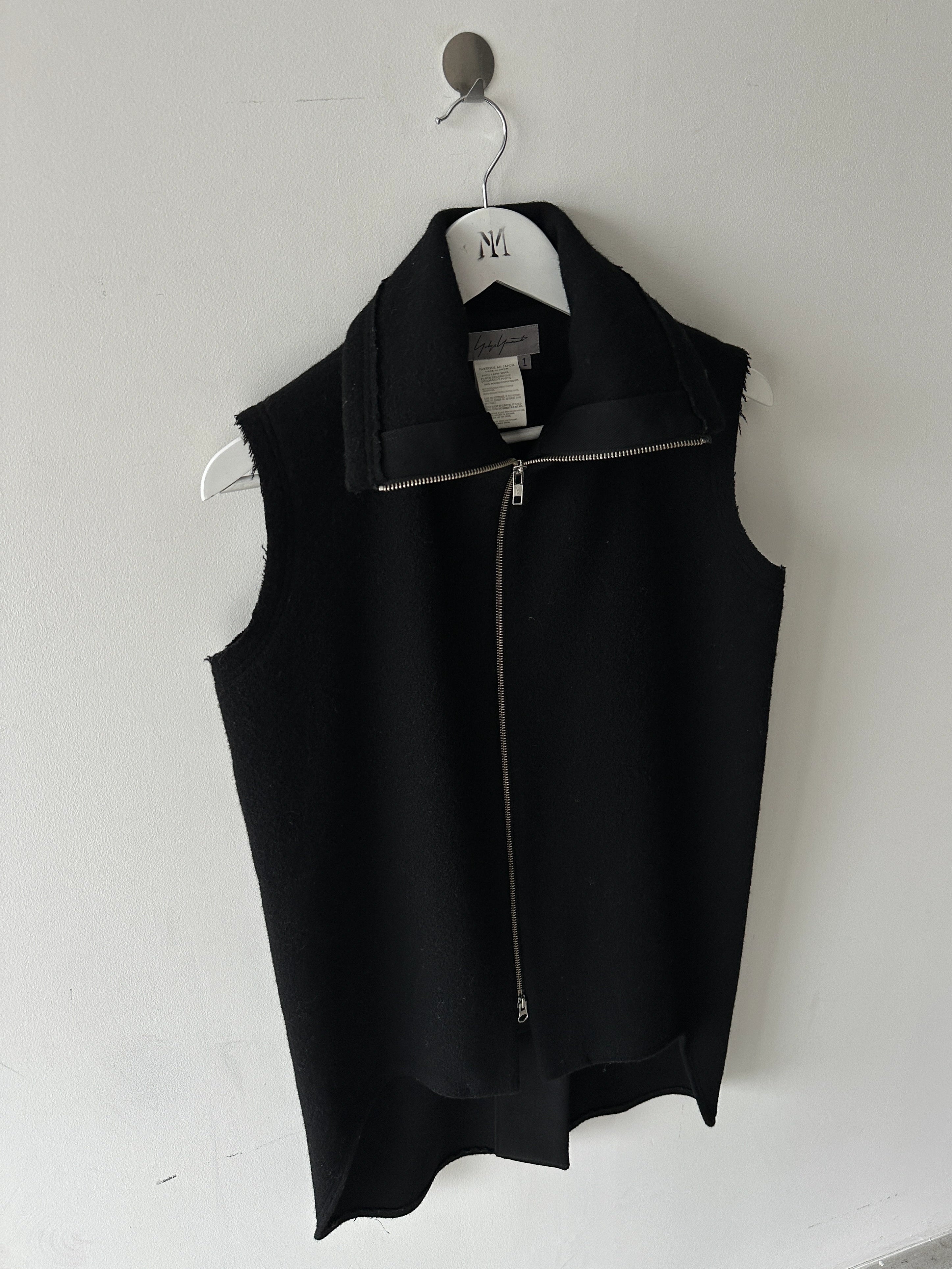 YOHJI YAMAMOTO - F/W 2004 FUNNEL NECK ZIPPED VEST JACKET