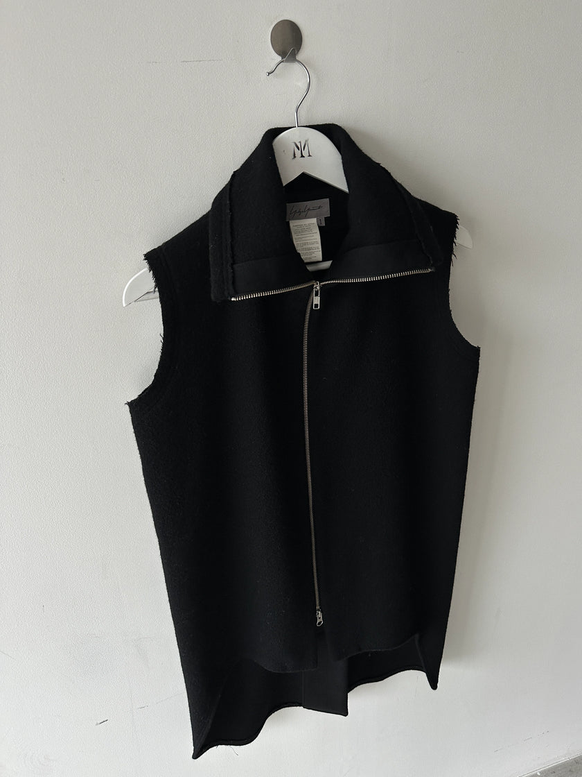 YOHJI YAMAMOTO - F/W 2004 FUNNEL NECK ZIPPED VEST JACKET