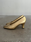 PRADA - 1980s GOLD PUMPS HEELS