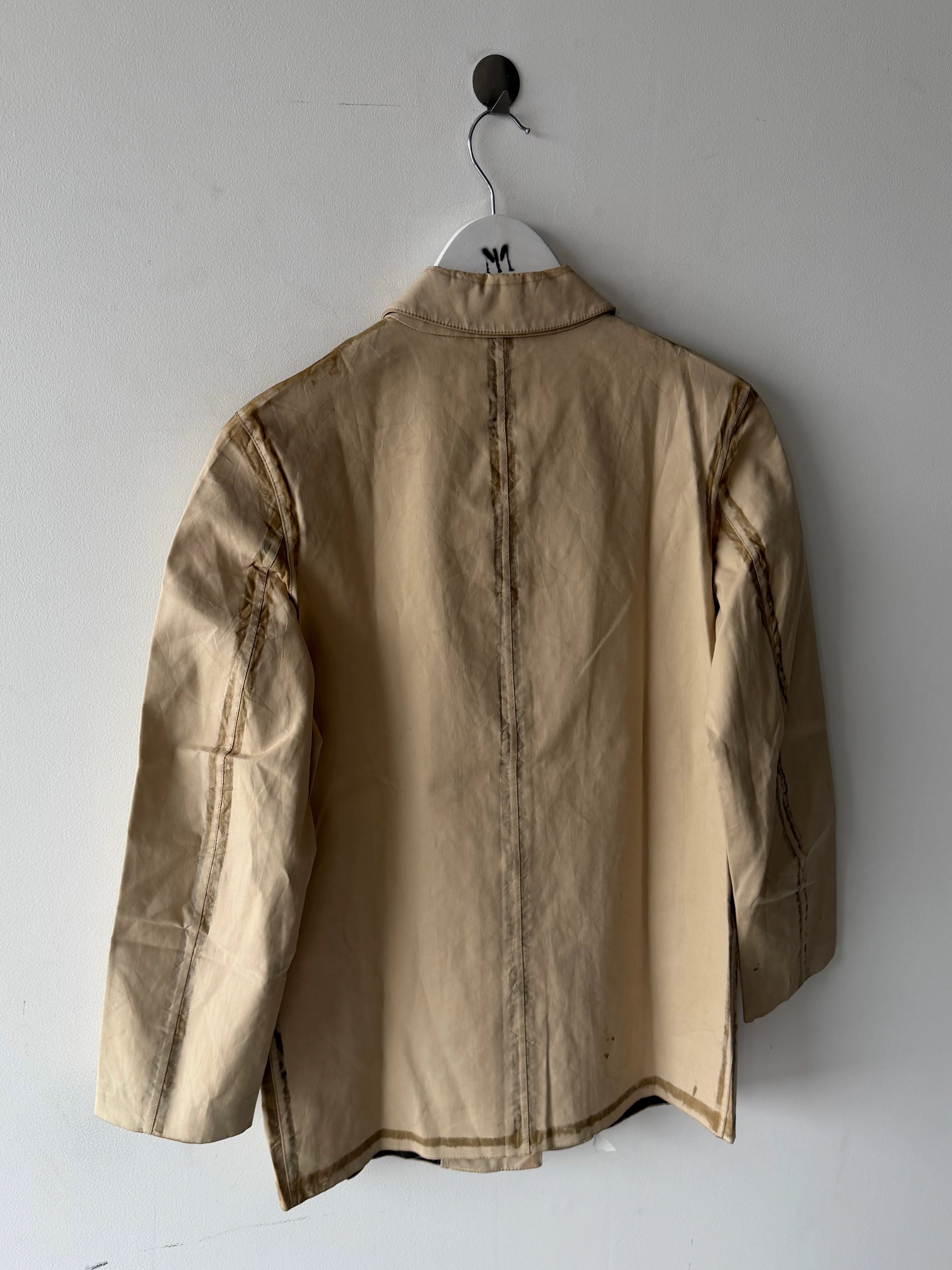 PRADA - 2000s DISTRESSED LOOK WAXED JACKET