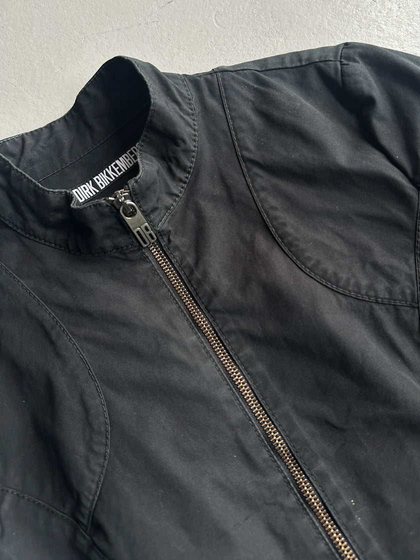 DIRK BIKKEMBERGS - 2000s LIGHT JACKET WITH LEATHER APPLIQUÉ POCKET