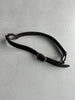 GIANFRANCO FERRÉ - 1990s LEATHER BELT WITH GEOMETRIC METAL CONNECTORS