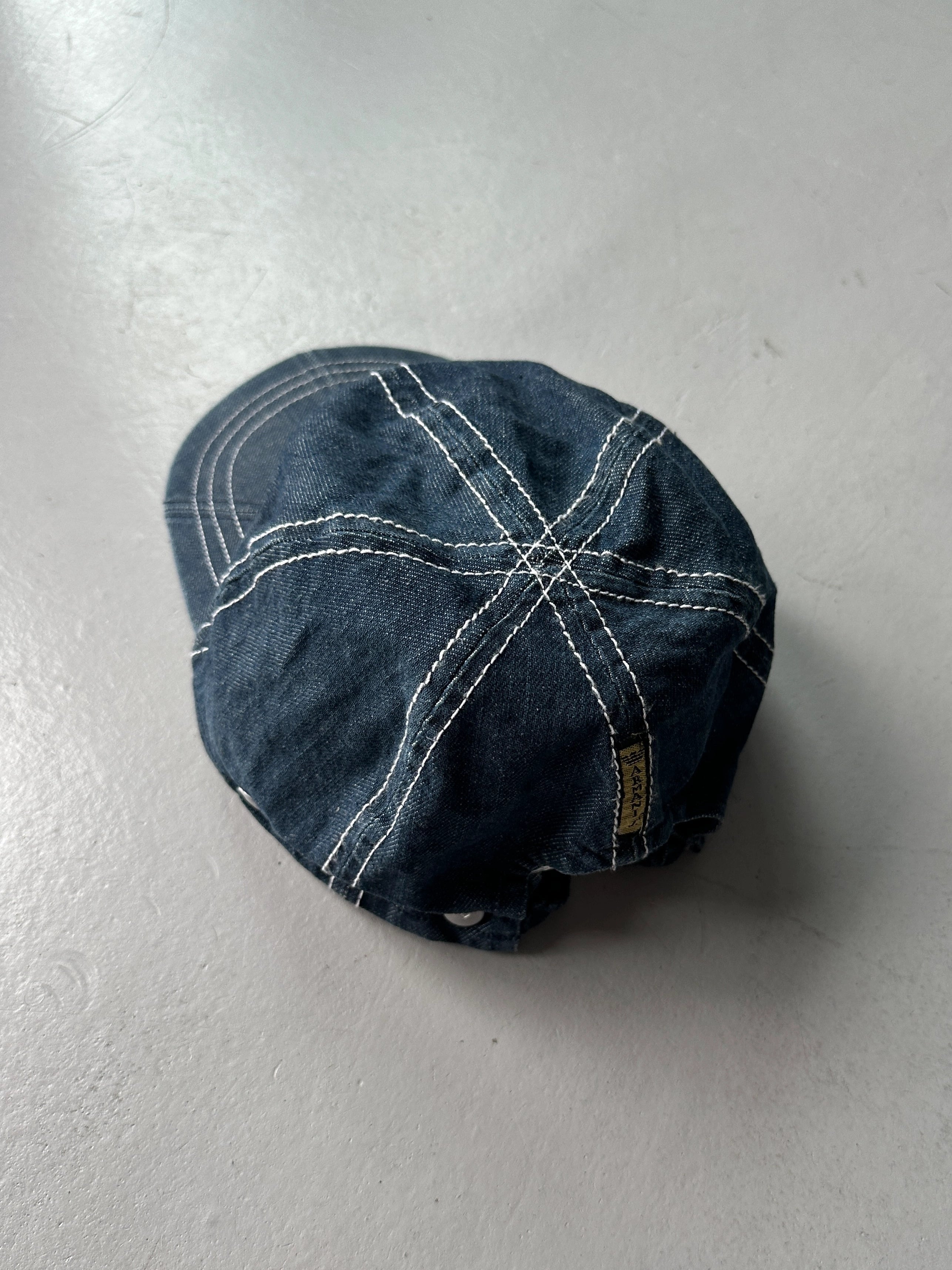ARMANI JEANS- 1990s 2 IN 1 VISOR DENIM HAT