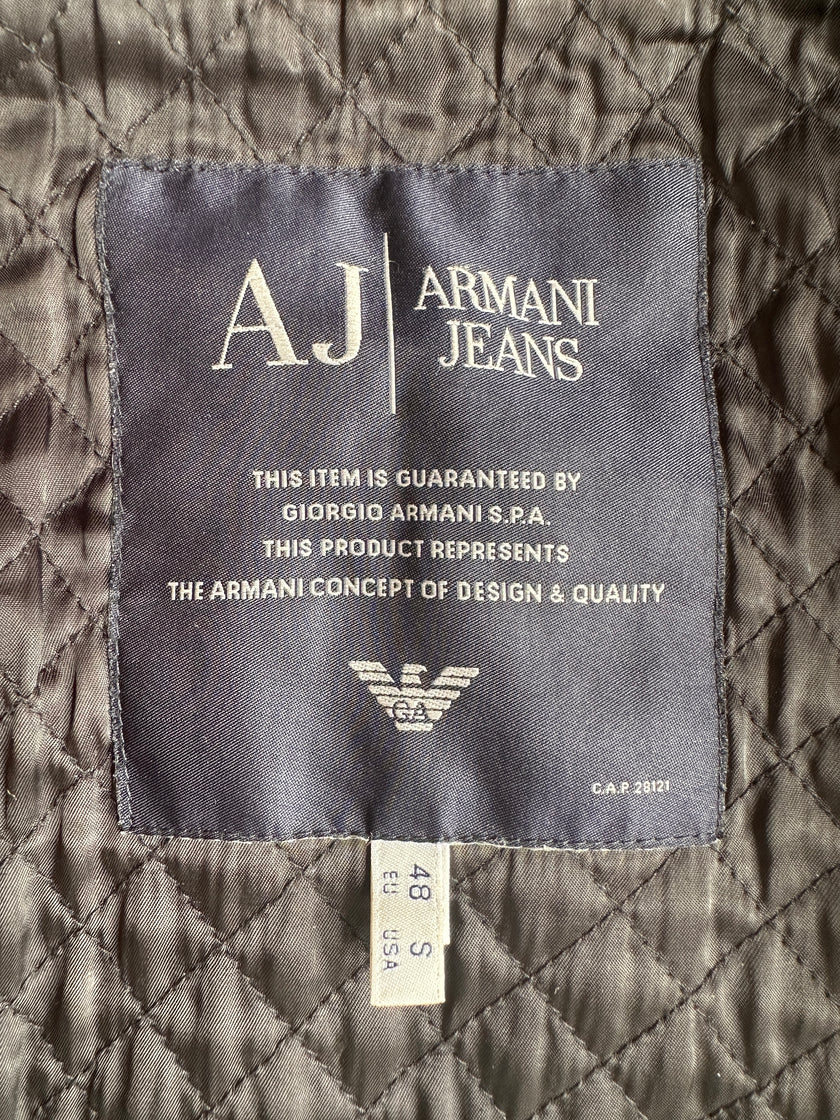 ARMANI JEANS - 1990 LEATHER BOMBER JACKET