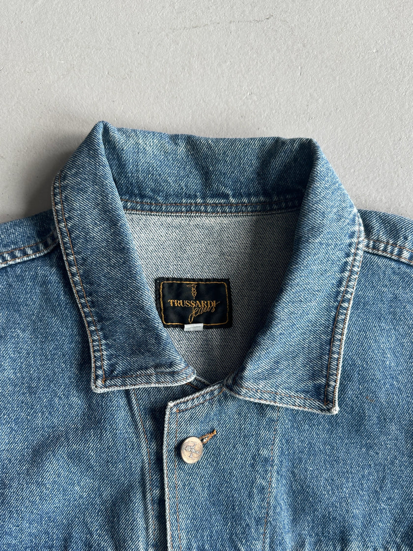 TRUSSARDI - 1990s MULTI POCKET DENIM JACKET