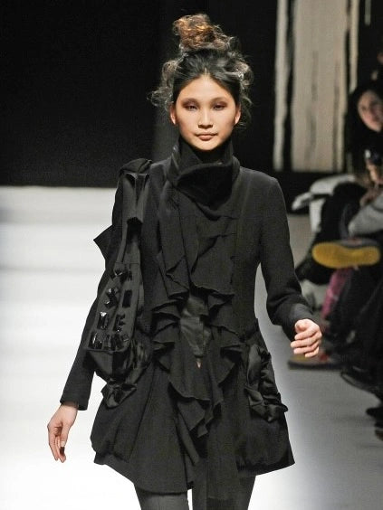 MARITHÉ + FRANÇOIS GIRBAUD - F/W 2009 RUCHED FRONT WOOL JACKET WITH CORSET INNER LAYER
