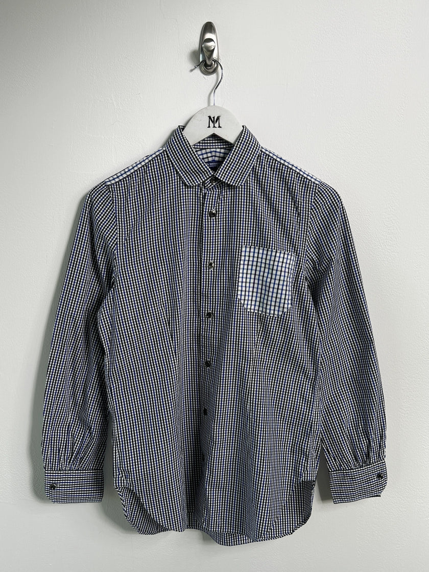 JUNYA WATANABE COMME DES GARÇONS - S/S 2010 GINGHAM CHECKS SHIRT WITH CURVED SLEEVE