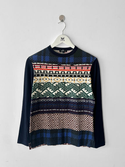 COMME DES GARÇONS - A/W 2017 LONG SLEEVE TOP WITH SHEER PANEL AT BACK HEM