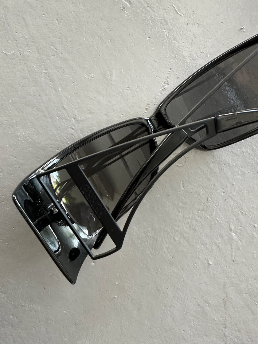 GIANFRANCO FERRÉ - 1990s WRAPAROUND SUNGLASSES WITH CUT OUT ARMS