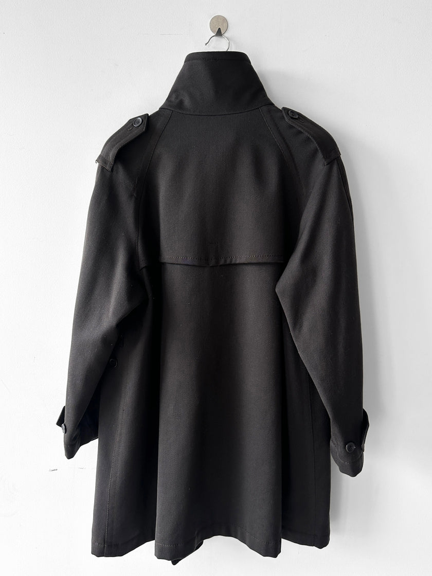 GIANFRANCO FERRÉ - 1990s DROPPED SHOULDERS FUNNEL NECK COAT