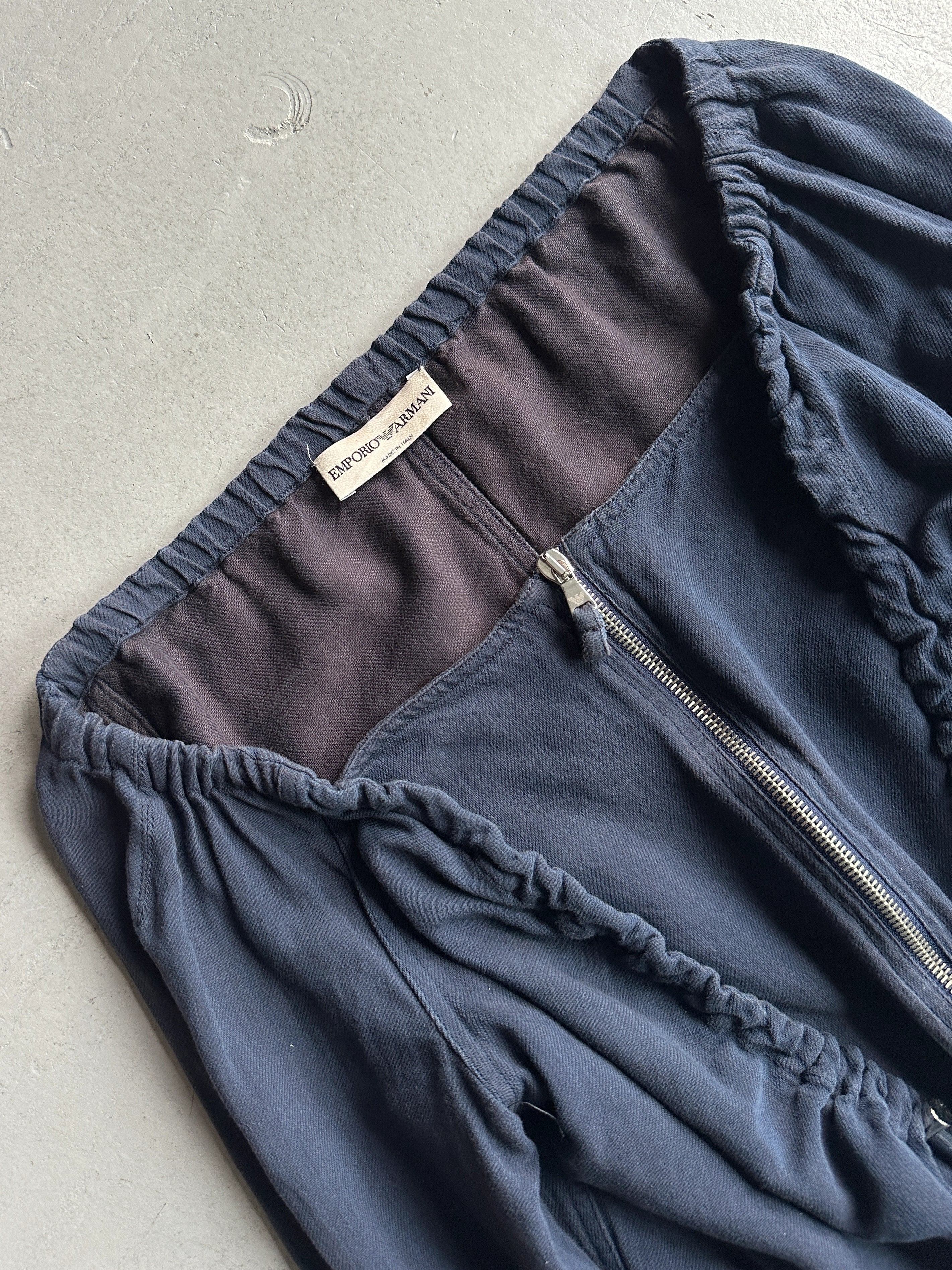 EMPORIO ARMANI - S/S 2003 CROP FIT ZIPPED LAYERED TOP