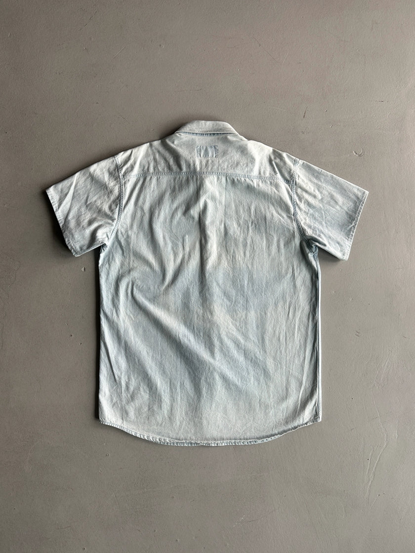 ARMANI JEANS - 1990s HALF SLEEVE DENIM SHIRT