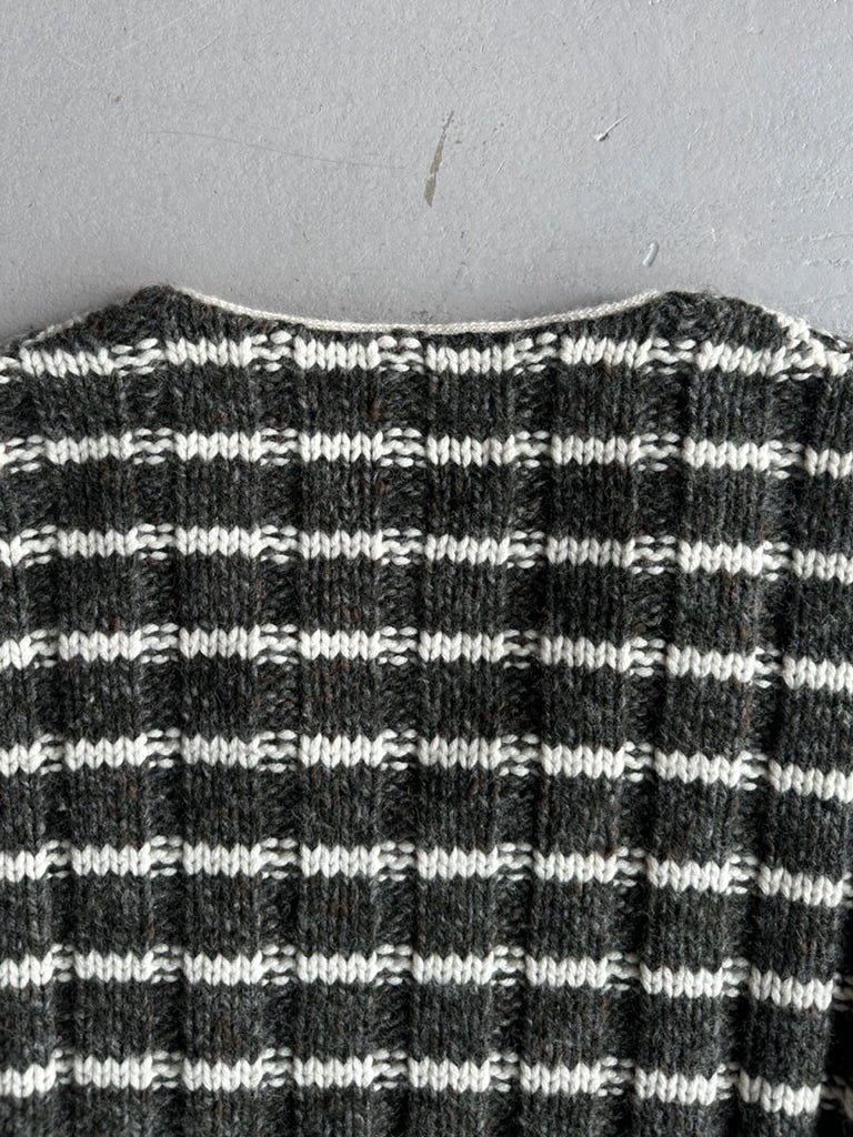 ARMANI JEANS - 1990s CHUNKY KNIT JUMPER WITH LOGO EMBROIDERED FRONT