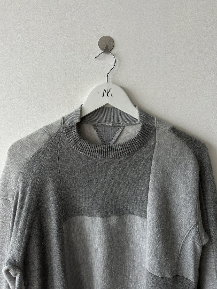 SACAI - F/W 2016 DECONSTRUCTED CREWNECK LONG SLEEVE TOP