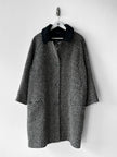 VERSUS VERSACE BY GIANNI VERSACE - early 1990s HERRINGBONE COAT WITH FUR COLLAR