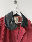 JAPANESE LABEL - 1990s CORDUROY JACKET WITH CONTRASTING LEATHER COLLAR