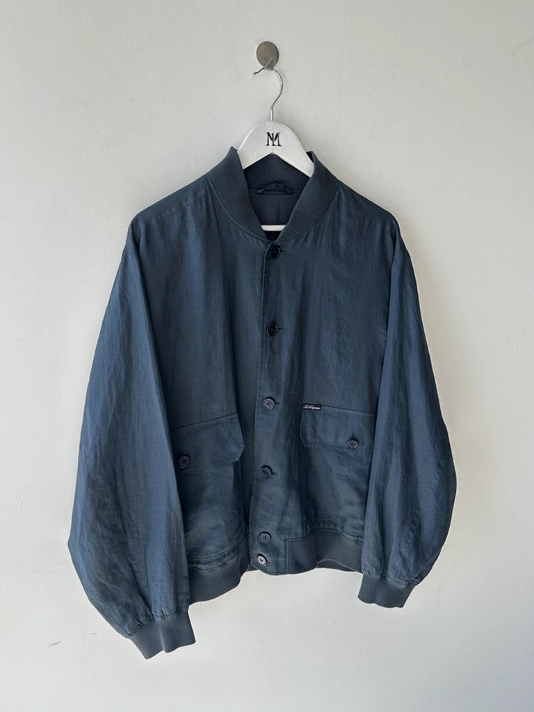 LES COPAINS - 1980s LINEN BOMBER JACKET