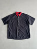 COMME DES GARÇONS HOMME - S/S 1991 CONTRASTING COLLAR SHORT SLEEVE SHIRT