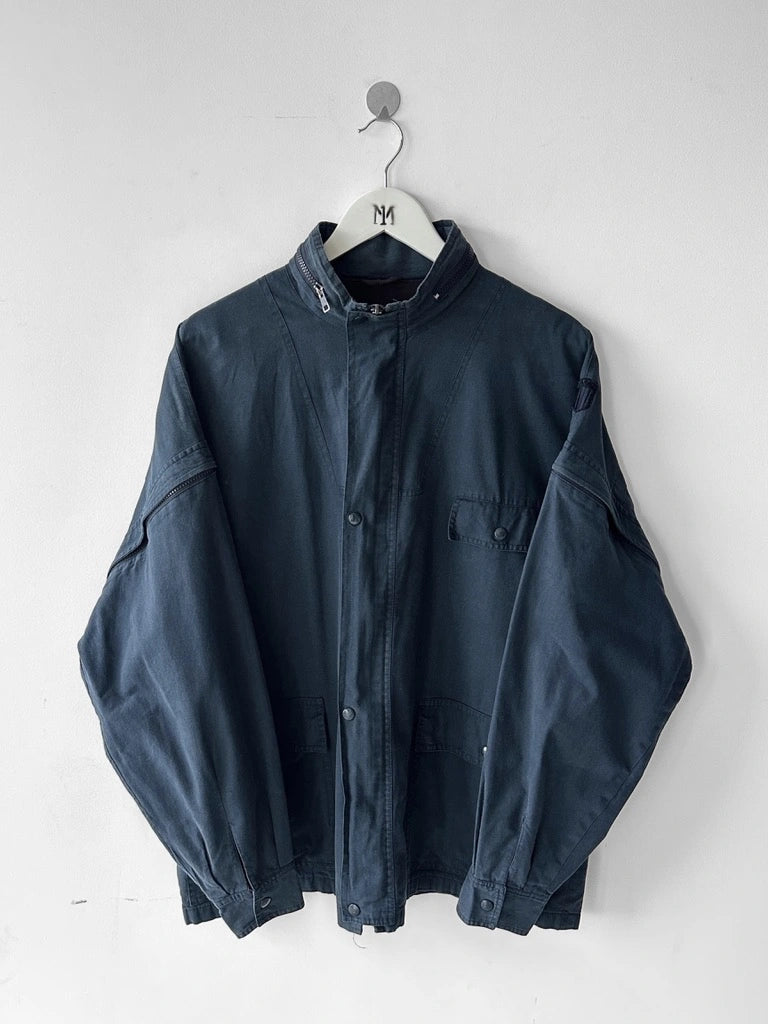 VALENTINO - 1980s 2 IN 1 COTON JACKET VEST WITH BACK PANEL DETAIL