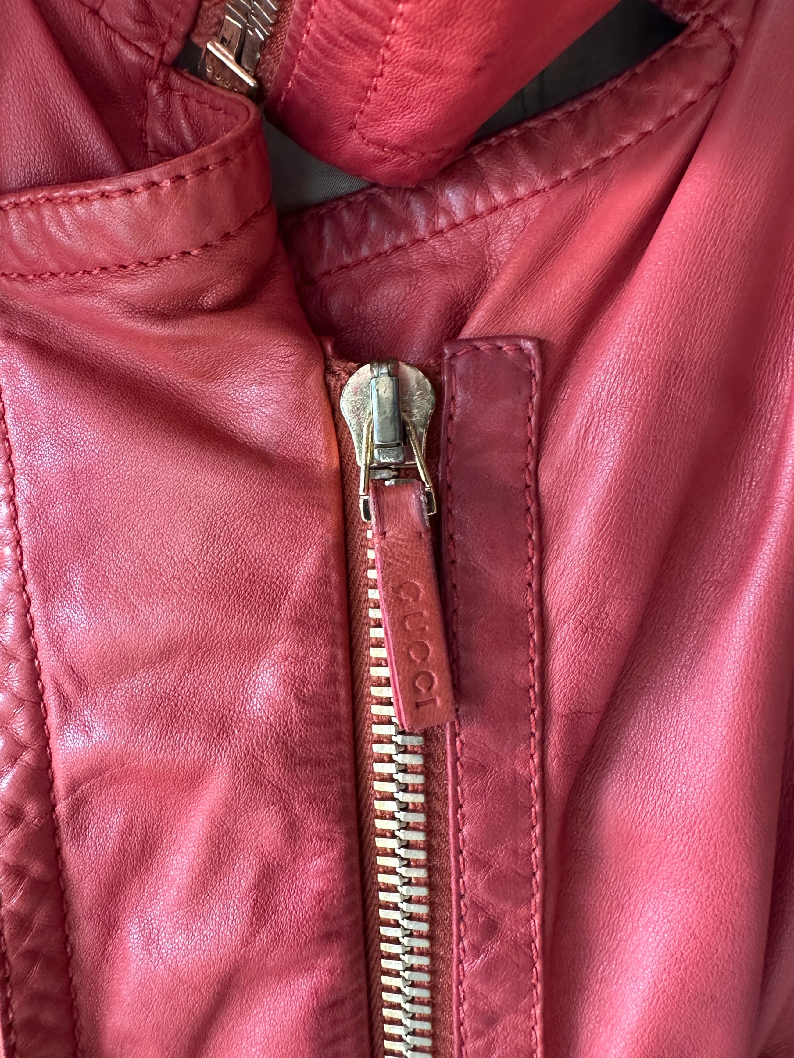 GUCCI - S/S 2009 ROLLED UP SLEEVE SOFT LEATHER BIKER JACKET