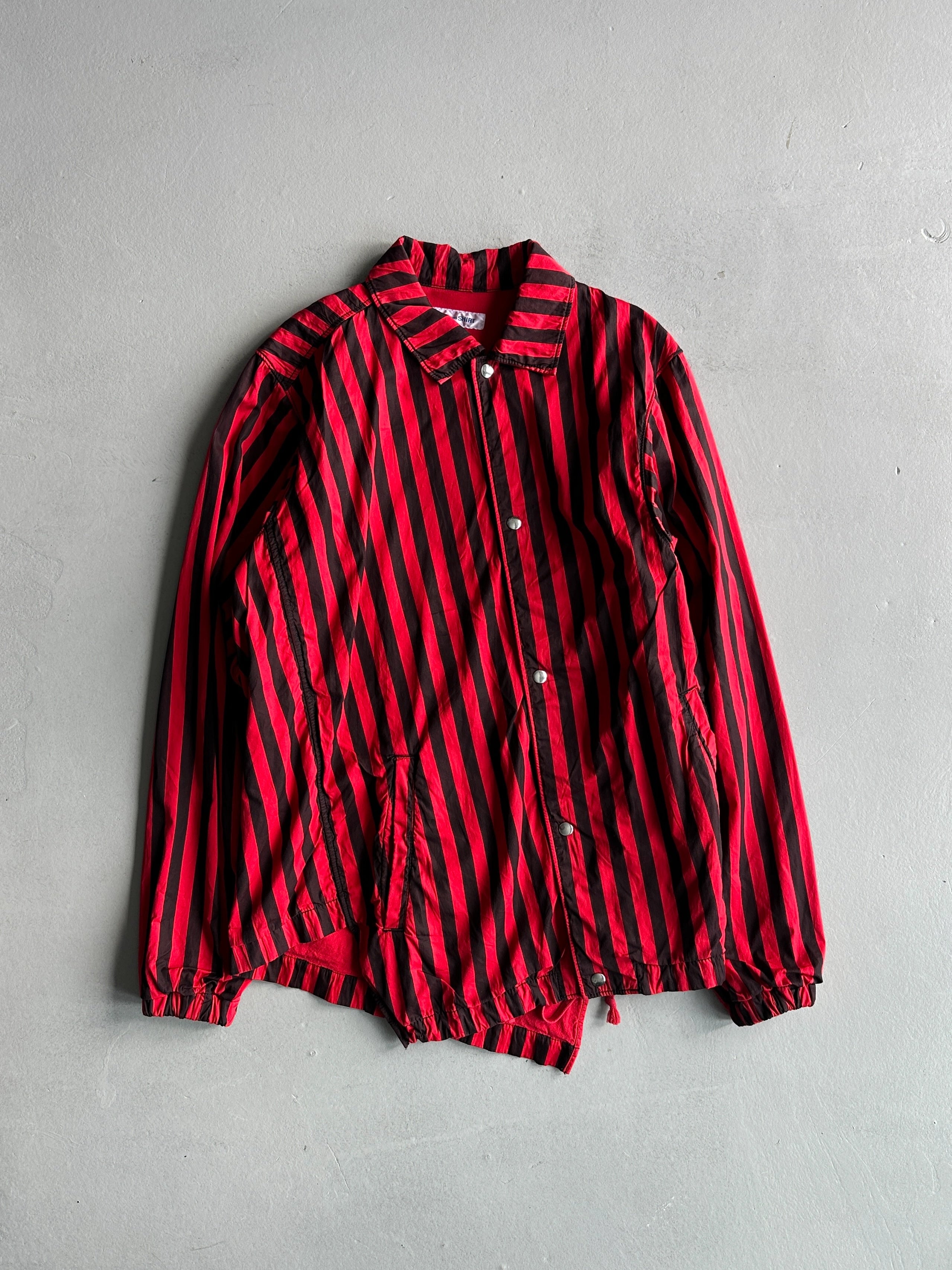 COMME DES GARÇONS - S/S 2012 ASYMMETTRICAL STRIPED SHIRT JACKET