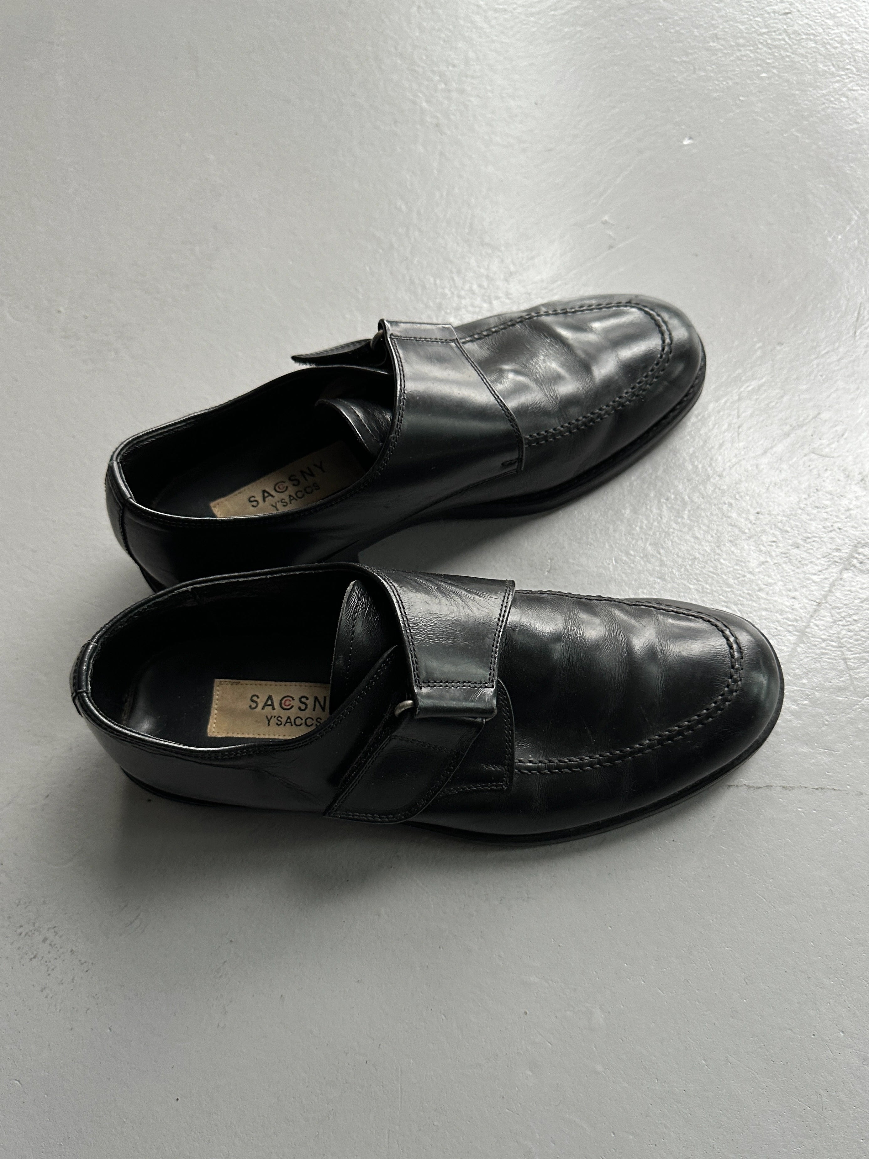 YOHJI YAMAMOTO  SACSNY Y'SACCS - 2000s MONK STRAP LEATHER SHOES