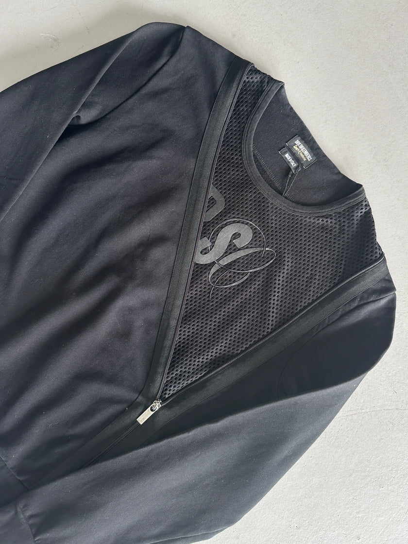 DIRK BIKKEMBERGS - S/S 2016 ZIP CUT OUT CREW NECK SWEATER