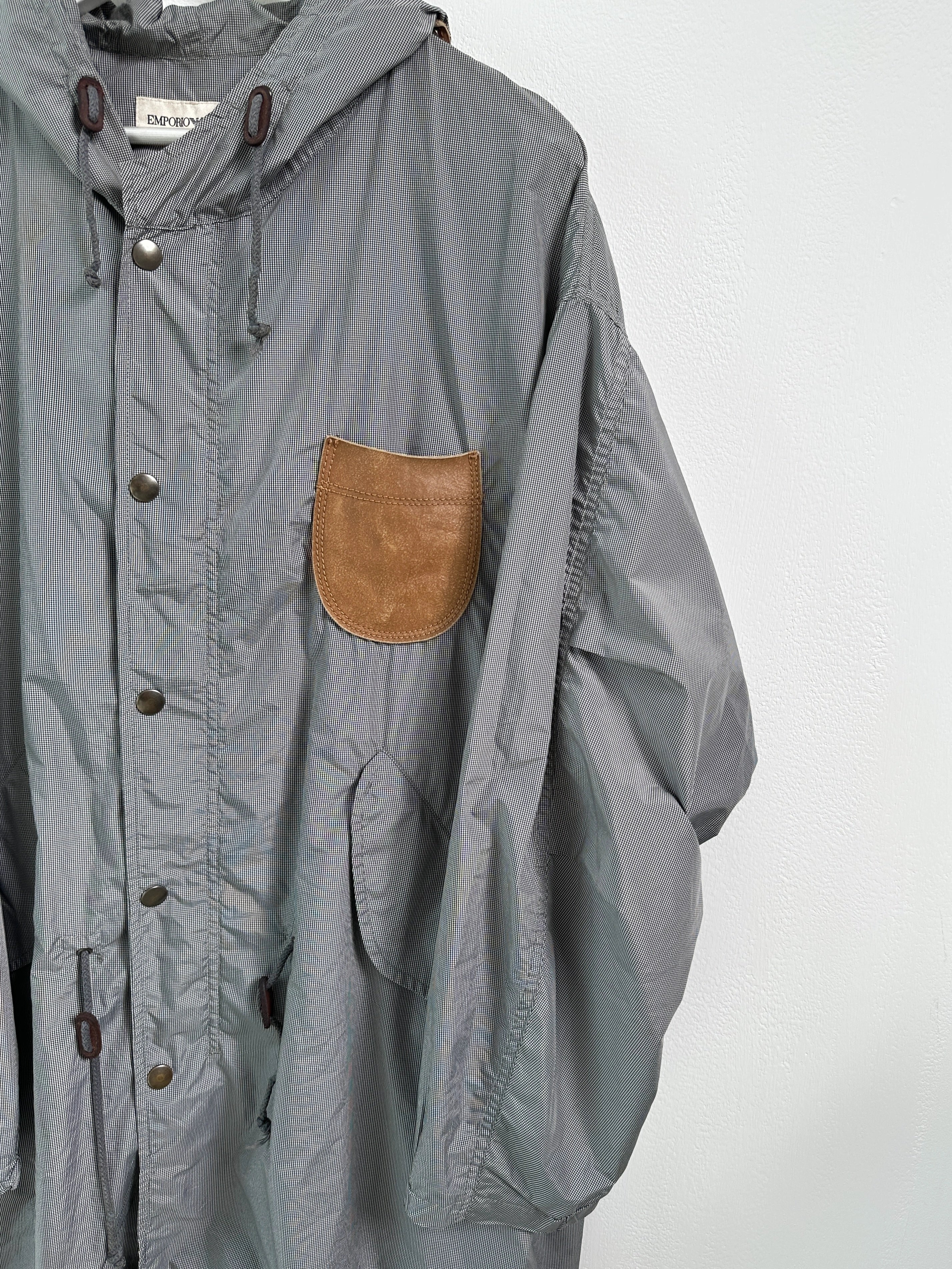 EMPORIO ARMANI - late 1990s MICRO CHECK HOODED PARKA