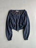 EMPORIO ARMANI - S/S 2003 CROP FIT ZIPPED LAYERED TOP