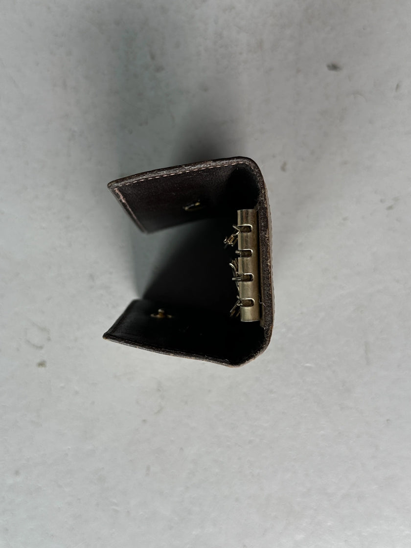 YVES SAINT LAURENT - 1980s LEATHER KEY HOLDER