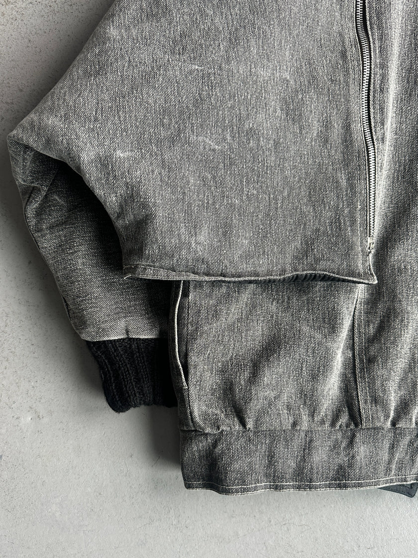 ITALIAN LABEL 1980s 2 IN 1 BOXY FIT DENIM BOMBER JACKET GILET