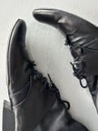 MARITHÉ + FRANÇOIS GIRBAUD - early 2000s SOFT LEATHER ANKLE BOOTS WITH LACE WRAPAROUND DETAILING