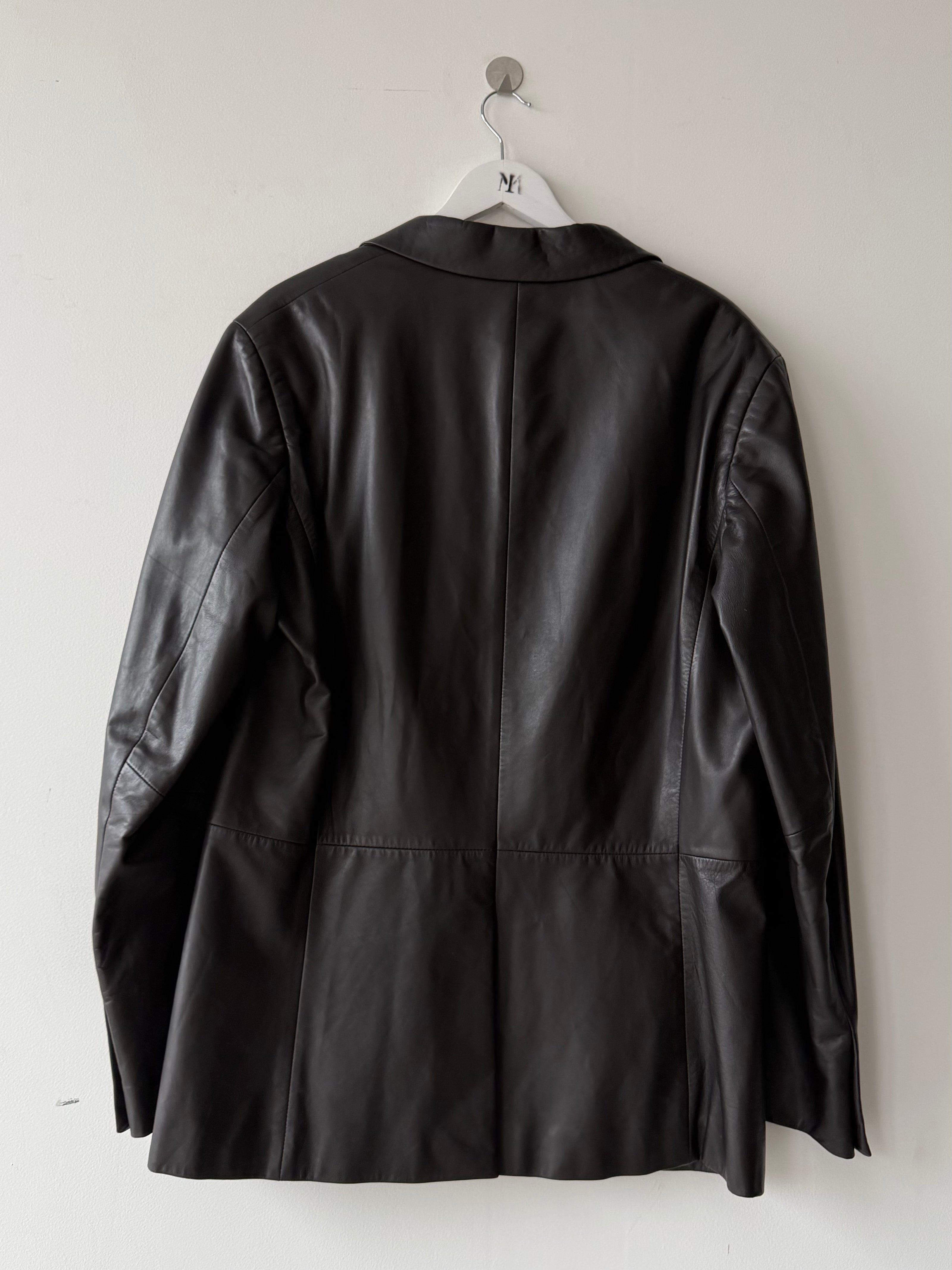 EMPORIO ARMANI - S/S 2004 MIDI LENGTH SOFT LEATHER JACKET