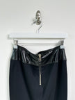 JEAN PAUL GAULTIER - A/W 1995 SAMPLE LONGUETTE SKIRT WITH LEATHER WAISTBAND