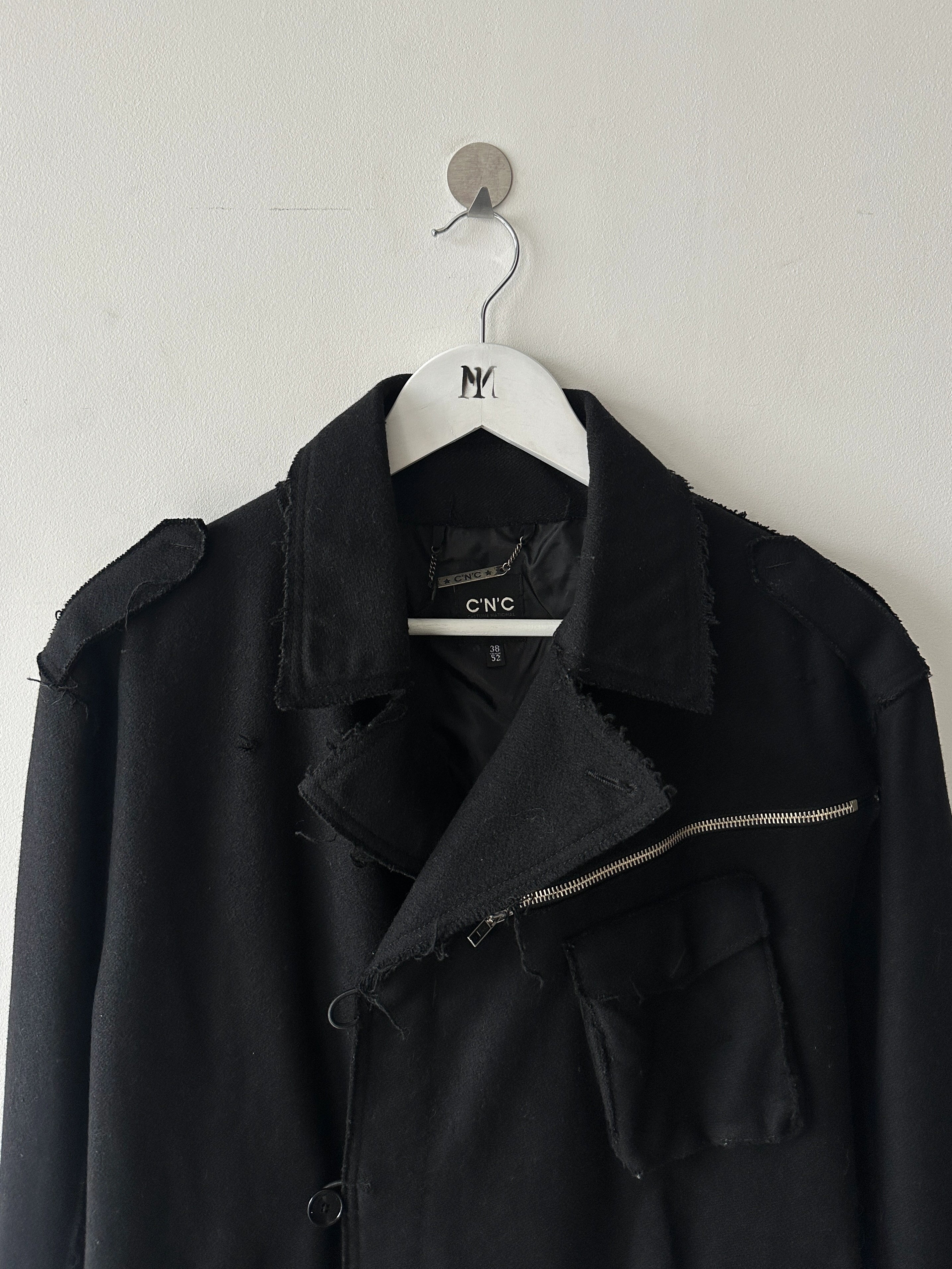 C'N'C COSTUME NATIONAL - F/W 2010 FRAYED EDGES WOOL JACKET